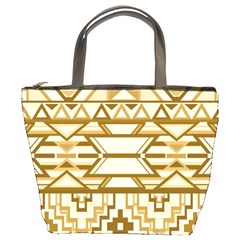 Geometric Seamless Aztec Gold Bucket Bags by Mariart