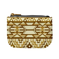 Geometric Seamless Aztec Gold Mini Coin Purses by Mariart