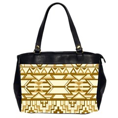 Geometric Seamless Aztec Gold Office Handbags (2 Sides)  by Mariart