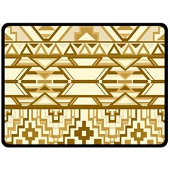 Geometric Seamless Aztec Gold Fleece Blanket (large)  by Mariart