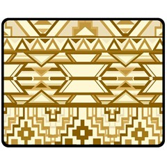 Geometric Seamless Aztec Gold Fleece Blanket (medium)  by Mariart