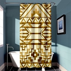 Geometric Seamless Aztec Gold Shower Curtain 36  X 72  (stall)  by Mariart