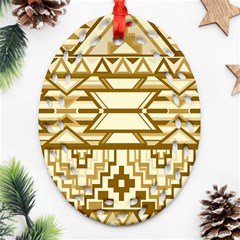 Geometric Seamless Aztec Gold Ornament (oval Filigree) by Mariart