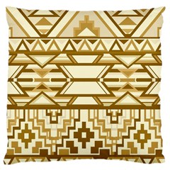 Geometric Seamless Aztec Gold Large Cushion Case (one Side) by Mariart