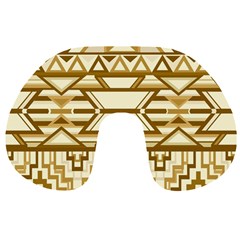 Geometric Seamless Aztec Gold Travel Neck Pillows by Mariart