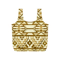 Geometric Seamless Aztec Gold Full Print Recycle Bags (s)  by Mariart