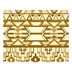 Geometric Seamless Aztec Gold Double Sided Flano Blanket (large)  by Mariart