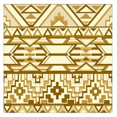 Geometric Seamless Aztec Gold Large Satin Scarf (square) by Mariart