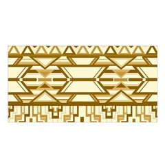 Geometric Seamless Aztec Gold Satin Shawl by Mariart