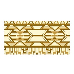 Geometric Seamless Aztec Gold Satin Wrap by Mariart