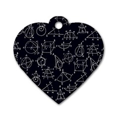 Geometry Geometry Formula Dog Tag Heart (two Sides) by Mariart