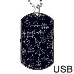 Geometry Geometry Formula Dog Tag Usb Flash (one Side) by Mariart