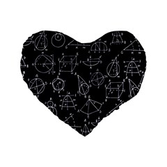 Geometry Geometry Formula Standard 16  Premium Heart Shape Cushions by Mariart