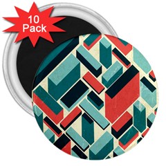 German Synth Stock Music Plaid 3  Magnets (10 Pack)  by Mariart