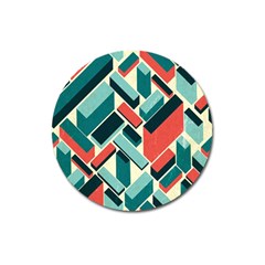 German Synth Stock Music Plaid Magnet 3  (round) by Mariart