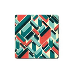 German Synth Stock Music Plaid Square Magnet by Mariart