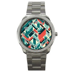 German Synth Stock Music Plaid Sport Metal Watch by Mariart