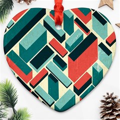 German Synth Stock Music Plaid Heart Ornament (two Sides) by Mariart