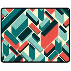 German Synth Stock Music Plaid Fleece Blanket (medium)  by Mariart