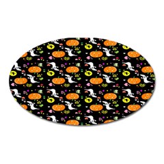 Ghost Pumkin Craft Halloween Hearts Oval Magnet by Mariart