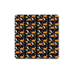 Ghost Pumkin Craft Halloween Hearts Square Magnet by Mariart