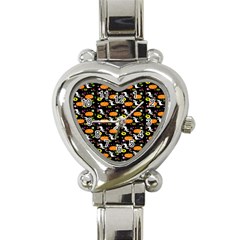 Ghost Pumkin Craft Halloween Hearts Heart Italian Charm Watch by Mariart