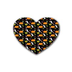 Ghost Pumkin Craft Halloween Hearts Heart Coaster (4 Pack) 