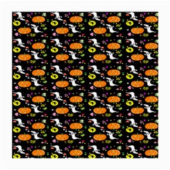 Ghost Pumkin Craft Halloween Hearts Medium Glasses Cloth (2-side) by Mariart