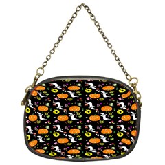 Ghost Pumkin Craft Halloween Hearts Chain Purses (one Side)  by Mariart