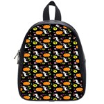 Ghost Pumkin Craft Halloween Hearts School Bags (Small)  Front