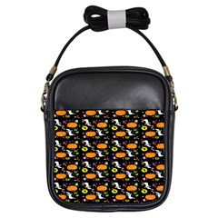 Ghost Pumkin Craft Halloween Hearts Girls Sling Bags by Mariart