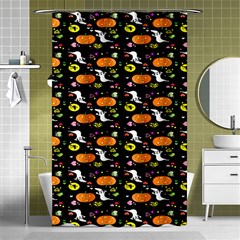 Ghost Pumkin Craft Halloween Hearts Shower Curtain 48  X 72  (small)  by Mariart