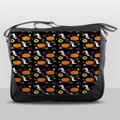 Ghost Pumkin Craft Halloween Hearts Messenger Bags by Mariart