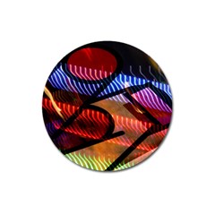 Graphic Shapes Experimental Rainbow Color Magnet 3  (round) by Mariart