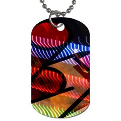 Graphic Shapes Experimental Rainbow Color Dog Tag (one Side)