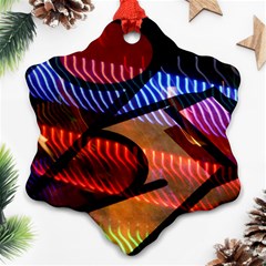 Graphic Shapes Experimental Rainbow Color Ornament (snowflake) by Mariart