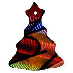 Graphic Shapes Experimental Rainbow Color Christmas Tree Ornament (two Sides) by Mariart