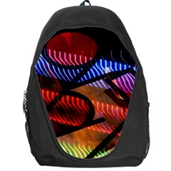 Graphic Shapes Experimental Rainbow Color Backpack Bag by Mariart