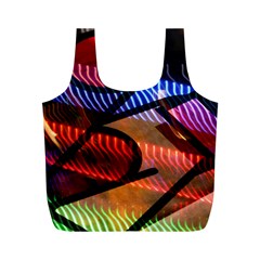 Graphic Shapes Experimental Rainbow Color Full Print Recycle Bags (m) 