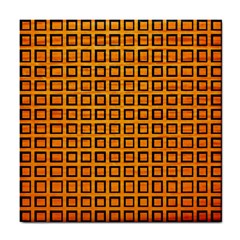 Halloween Squares Plaid Orange Tile Coasters by Mariart