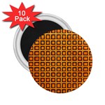 Halloween Squares Plaid Orange 2.25  Magnets (10 pack)  Front