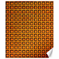 Halloween Squares Plaid Orange Canvas 8  X 10  by Mariart