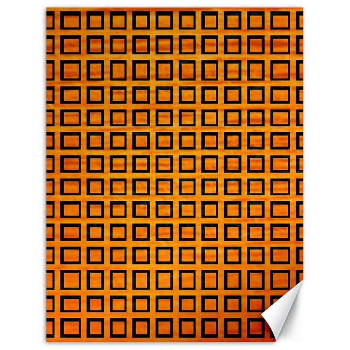 Halloween Squares Plaid Orange Canvas 18  x 24  