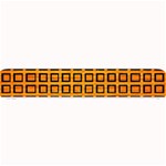 Halloween Squares Plaid Orange Small Bar Mats 24 x4  Bar Mat