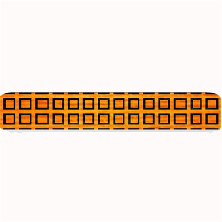 Halloween Squares Plaid Orange Small Bar Mats