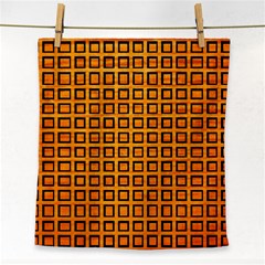 Halloween Squares Plaid Orange Face Towel by Mariart