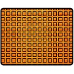 Halloween Squares Plaid Orange Fleece Blanket (Medium)  60 x50  Blanket Front