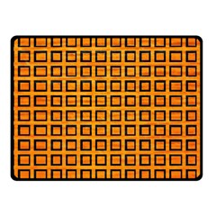 Halloween Squares Plaid Orange Fleece Blanket (small) by Mariart