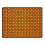 Halloween Squares Plaid Orange Fleece Blanket (Small) 50 x40  Blanket Front