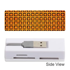 Halloween Squares Plaid Orange Memory Card Reader (stick)  by Mariart